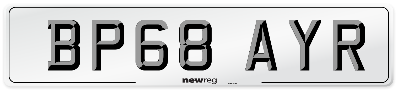 BP68 AYR Number Plate from New Reg